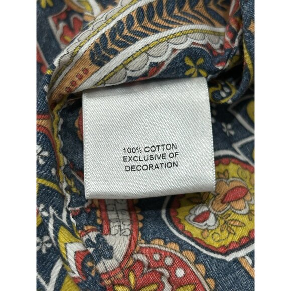 Cremieux Classics Paisley Button Front Shirt Multicolor Sz XXL Boho Eclectic Wor - Picture 7 of 11